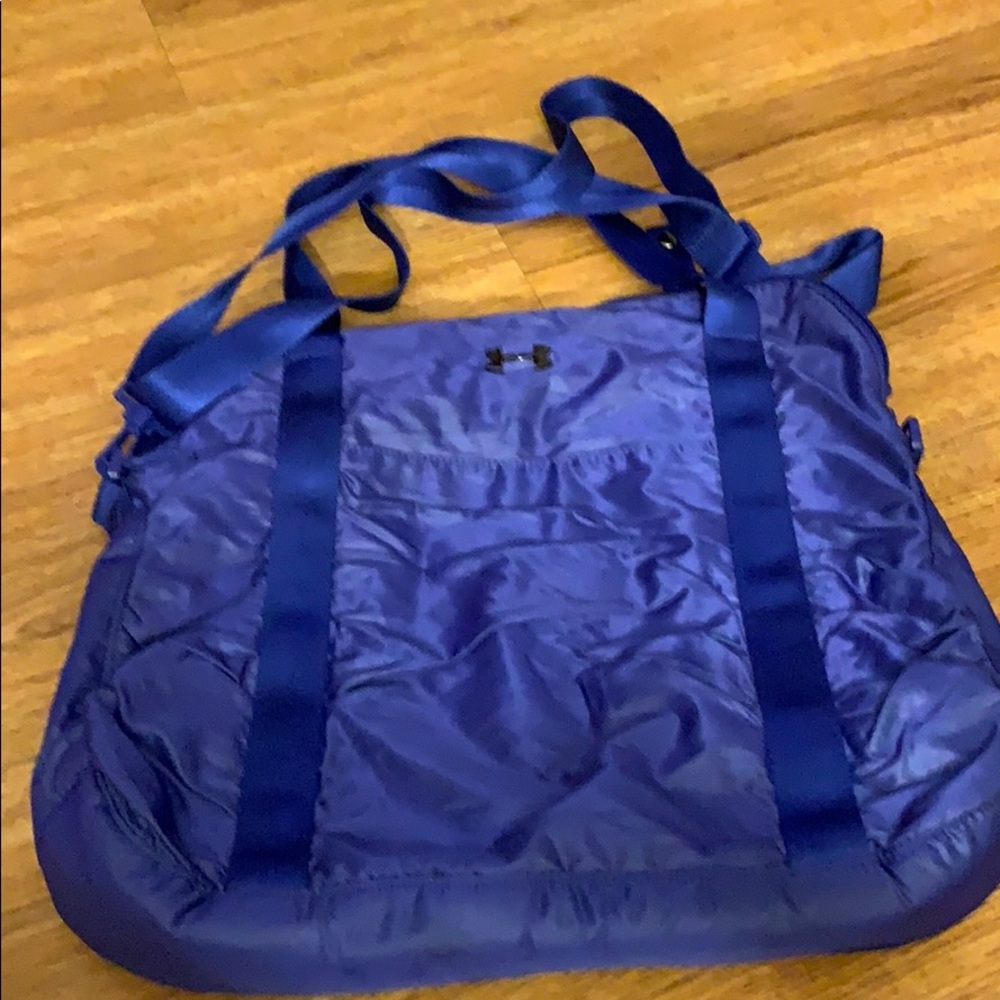 Under armour purple gym bag.